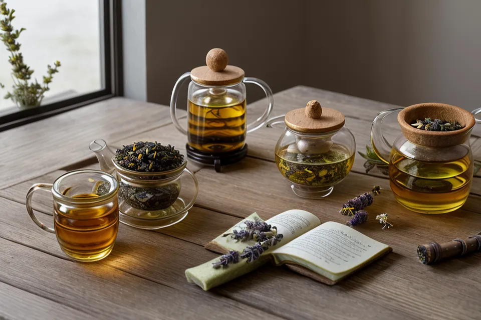 Main tenant une tasse chaude dans une ambiance de soirée relaxante